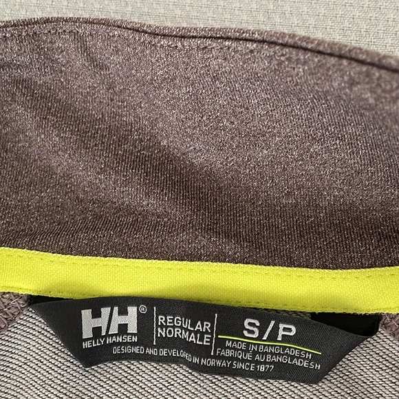 Helly Hansen Women’s Brown Long Sleeve 1/2 Zip Pullover Yellow Stripes Sz. Small - Picture 5 of 9